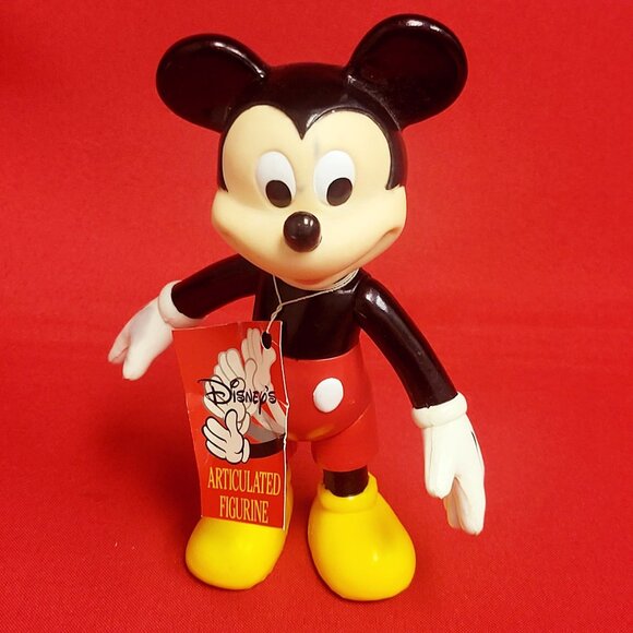 Vintage Disney Articulated Micky Mouse Figurine - Picture 1 of 16